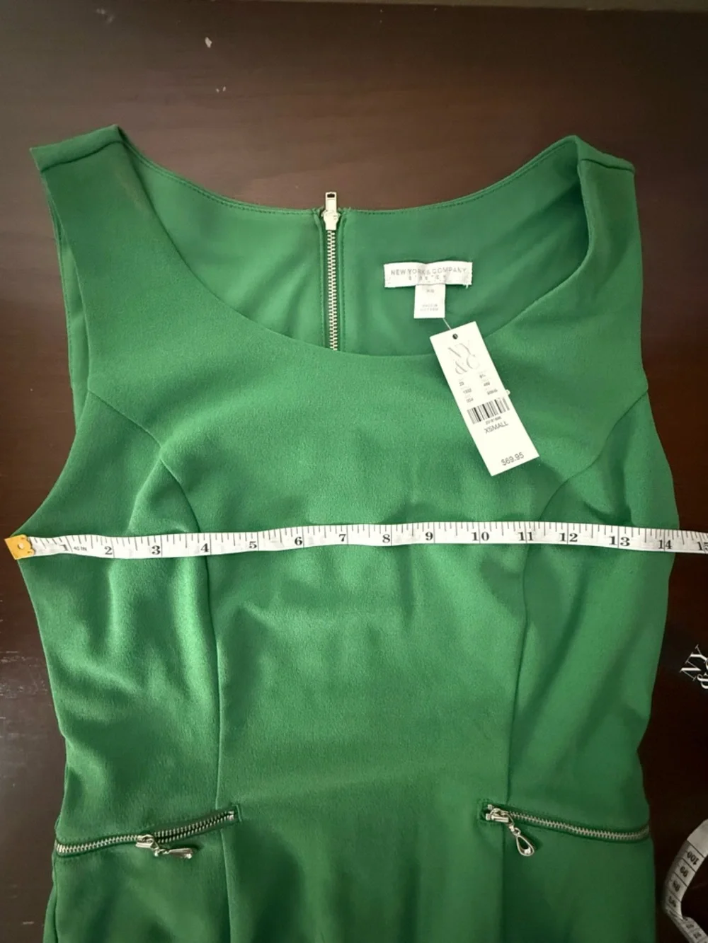 New York & Company Sleeveless Emerald Green Sheath Dress XS X-Small - Picture 2 of 10